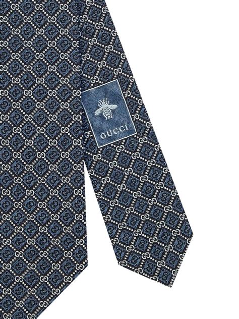 gucci tie blue|gucci blue silk tie.